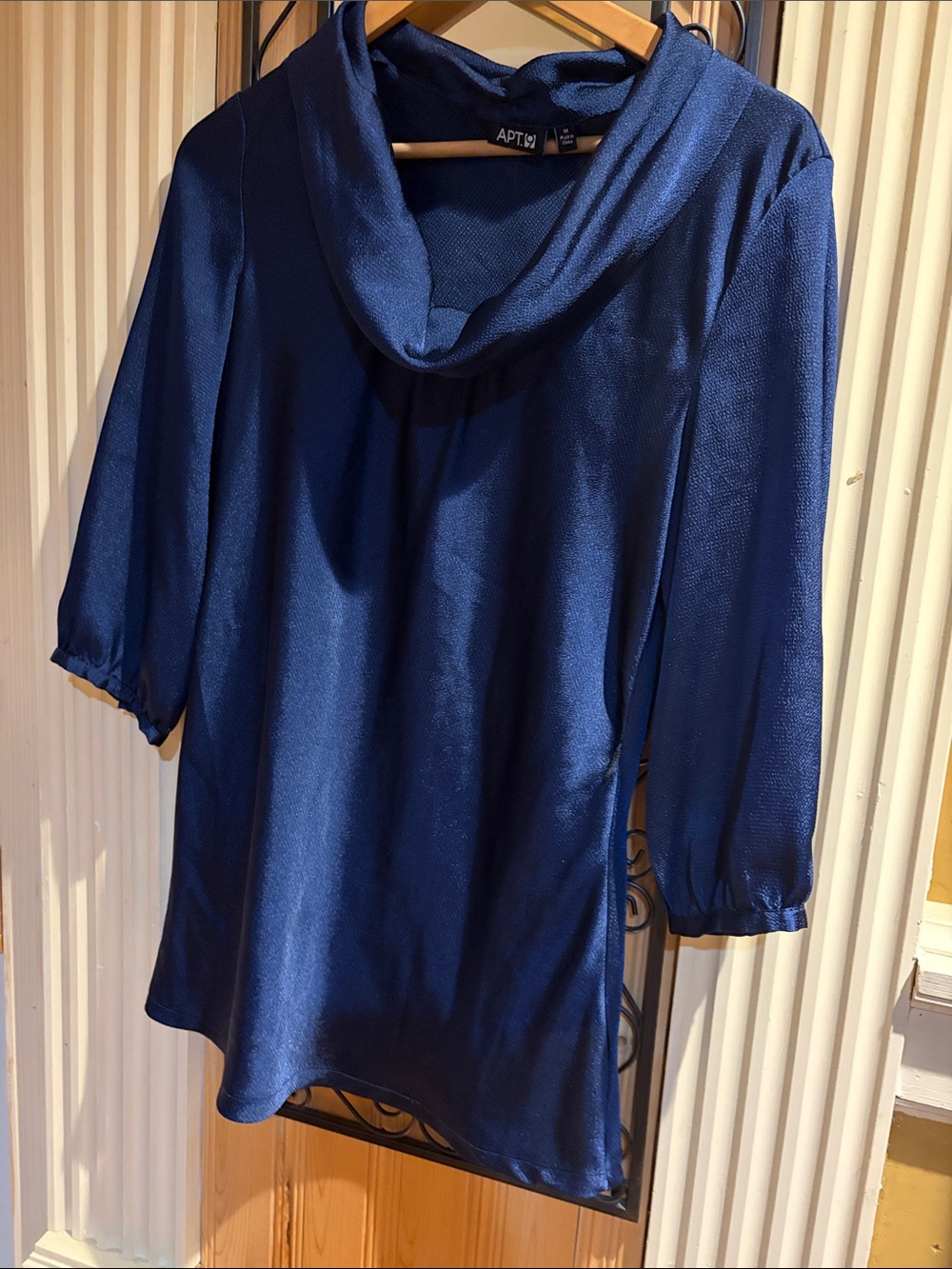 Apt. 9 Navy Cowl Neck Tunic Top